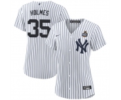 Women's New York Yankees #35 Clay Holmes White 2024 World Series Cool Base Stitched Baseball Jersey