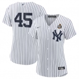 Women's New York Yankees #45 Gerrit Cole White 2024 World Series Cool Base Stitched Baseball Jersey