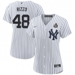 Women's New York Yankees #48 Anthony Rizzo White 2024 World Series Cool Base Stitched Baseball Jersey