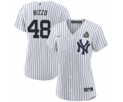 Women's New York Yankees #48 Anthony Rizzo White 2024 World Series Cool Base Stitched Baseball Jersey