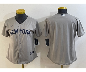 Women's New York Yankees Blank Gray Field of Dreams Cool Base Jersey