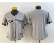 Women's New York Yankees Blank Gray Stitched MLB Cool Base Nike Jersey