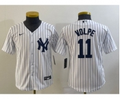 Youth New York Yankees #11 Anthony Volpe White Stitched MLB Cool Base Nike Jersey