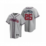 Women Atlanta Braves #25 Tyler Flowers Nike Gray 2020 Replica Road Jersey