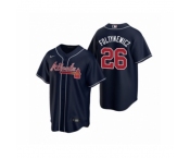 Women Atlanta Braves #26 Mike Foltynewicz Nike Navy 2020 Replica Alternate Jersey