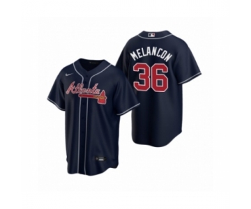 Women Atlanta Braves #36 Mark Melancon Nike Navy 2020 Replica Alternate Jersey