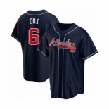 Women Bobby Cox #6 Atlanta Braves Navy Replica Alternate Jersey