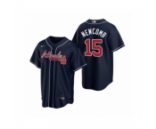 Youth Atlanta Braves #15 Sean Newcomb Nike Navy 2020 Replica Alternate Jersey