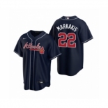 Youth Atlanta Braves #22 Nick Markakis Nike Navy 2020 Replica Alternate Jersey