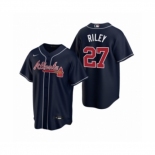 Youth Atlanta Braves #27 Austin Riley Nike Navy 2020 Replica Alternate Jersey