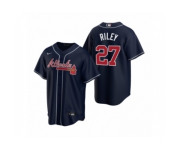 Youth Atlanta Braves #27 Austin Riley Nike Navy 2020 Replica Alternate Jersey