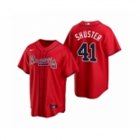 Youth Atlanta Braves #41 Jared Shuster Red 2020 MLB Draft Replica Alternate Jersey