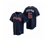 Youth Atlanta Braves #5 Freddie Freeman Nike Navy 2020 Replica Alternate Jersey