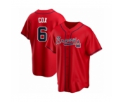 Youth Bobby Cox #6 Atlanta Braves Red Replica Alternate Jersey