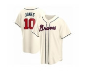 Youth Chipper Jones #10 Atlanta Braves Cream Replica Alternate Jersey