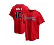 Youth Chipper Jones #10 Atlanta Braves Red Replica Alternate Jersey