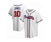 Youth Chipper Jones #10 Atlanta Braves White Replica Home Jersey