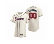 Men's Atlanta Braves Custom Nike Cream Authentic 2020 Alternate Jersey