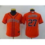 Youth Houston Astros #27 Jose Altuve Orange Stitched MLB Cool Base Nike Jersey