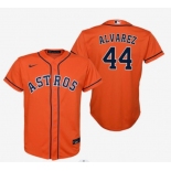 Youth Houston Astros #44 Yordan Alvarez  Orange Cool Base 2020 Baseball Jersey