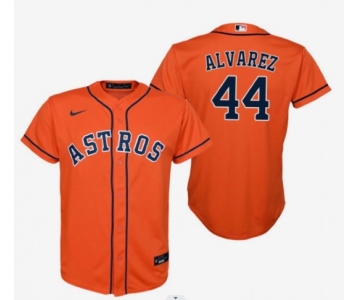 Youth Houston Astros #44 Yordan Alvarez  Orange Cool Base 2020 Baseball Jersey