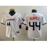 Youth Houston Astros #44 Yordan Alvarez White 2025 City Connect Limited Stitched Baseball Jersey