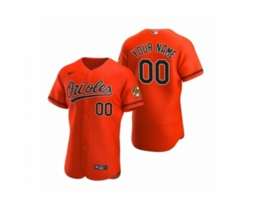 Men's Baltimore Orioles Custom Nike Orange Authentic 2020 Alternate Jersey