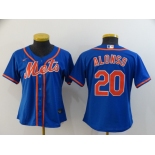 Nike Women's New York Mets #20 Pete Alonso Authentic Royal Blue Alternate Home Cool Base Baseball Jersey