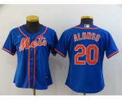 Nike Women's New York Mets #20 Pete Alonso Authentic Royal Blue Alternate Home Cool Base Baseball Jersey