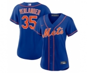 Women's New York Mets #35 Justin Verlander Blue Stitched MLB Cool Base Nike Jersey