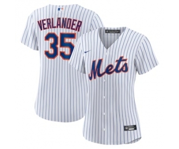 Women's New York Mets #35 Justin Verlander White Stitched MLB Cool Base Nike Jersey