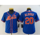 Nike Youth New York Mets #20 Pete Alonso Authentic Royal Blue Alternate Home Cool Base Baseball Jersey