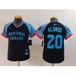 Youth New York Mets #20 Pete Alonso Navy 2024 All Star Limited Stitched Jersey