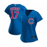 Women's Chicago Cubs #17 Kris Bryant Alternate 2020 Baseball Player Jersey Royal