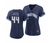 Women's Chicago Cubs #44 Anthony Rizzo 2021 Navy City Connect Stitched Baseball Jersey