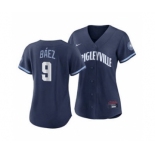 Women's Chicago Cubs #9 Javier Báez 2021 Navy City Connect Stitched Baseball Jersey