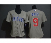 Women's Cubs #9 Javier Baez Gray 2020 Baseball Cool Base Jersey