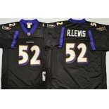 NFL Men's Baltimore Ravens #52 Ray Lewis M&N  Black  Football Jersey