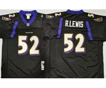 NFL Men's Baltimore Ravens #52 Ray Lewis M&N  Black  Football Jersey