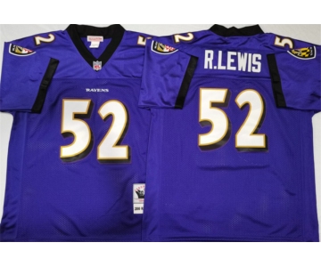 NFL Men's Baltimore Ravens #52 Ray Lewis M&N  Purple  Football Jersey