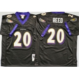 NFL Men's Baltimore Ravens#20 Ed Reed M&N  Black  Football Jersey