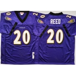 NFL Men's Baltimore Ravens#20 Ed Reed M&N  Purple  Football Jersey