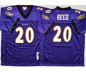 NFL Men's Baltimore Ravens#20 Ed Reed M&N  Purple  Football Jersey