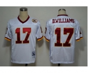 Men's Washington Redskins #17 Doug Williams White Throwback Jersey (1)