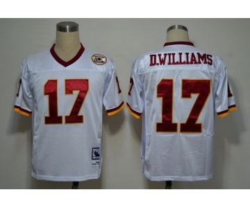 Men's Washington Redskins #17 Doug Williams White Throwback Jersey (1)