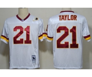 Men's Washington Redskins #17 Doug Williams White Throwback Jersey (4)