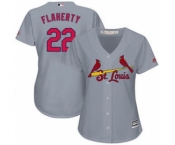 Women's Cardinals #22 Jack Flaherty Grey Road Stitched Baseball Jersey