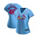 Women's St. Louis Cardinals #46 Paul Goldschmidt Alternate 2020 Baseball Player Jersey Light Blue