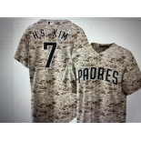 Women San Diego Padres #7 H.S. KIM Camo Cool Base Stitched Jersey