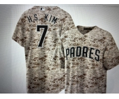 Women San Diego Padres #7 H.S. KIM Camo Cool Base Stitched Jersey